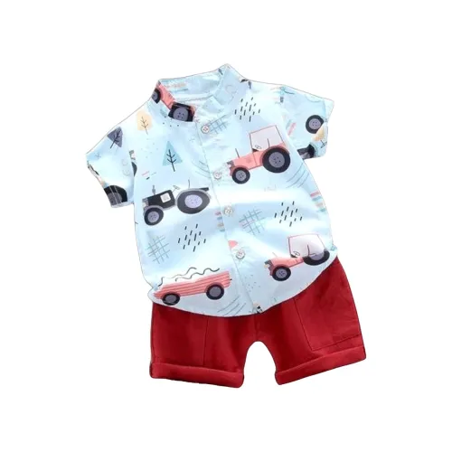 Image of La bento Boys Hosiery Cotton Shirt & Bottom Set 