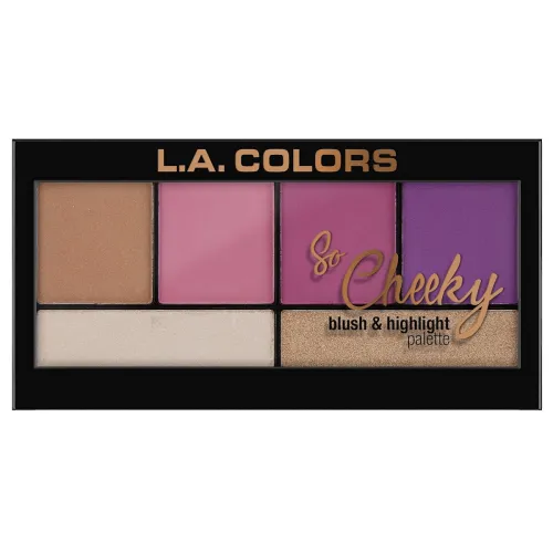 Image of L.A. Colors So Cheeky Blush and Highlight Palette (Highlighter), Sweet and Sassy, 22g, 1 Count (C30463)