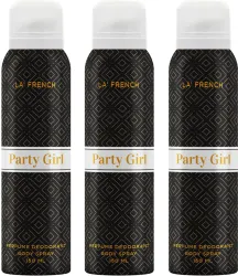 La French Party Girl Body Spray Pack of 3 (450ml)