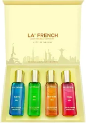 La French City Of Dreams Rio Paris Tokyo City Luxury Perfume for Him Gift Set 4 X 20ml Eau de Parfum  -  80 ml (For Men)