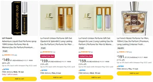 Image of La French Perfume Starting ₹149 