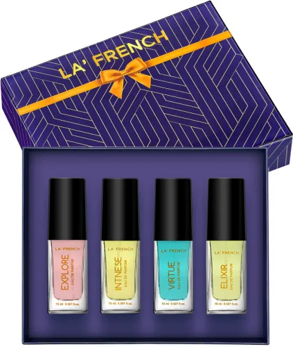 Image of La French Unisex Gift Set | 4x15 ML | Lasting Long Eau de Parfum - 60 ml