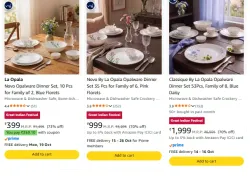 La Opala Dinner Set at minimum 70% Discount