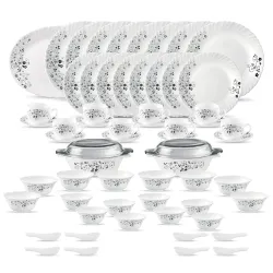 La Opala Diva Classique Collection Opal Glass Crockery Dinner Set 61 pcs