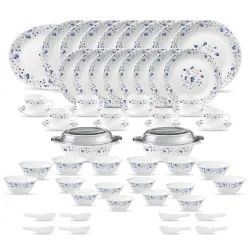 La Opala Diva Classique Collection Opal Glass Crockery Dinner Set 61 pcs