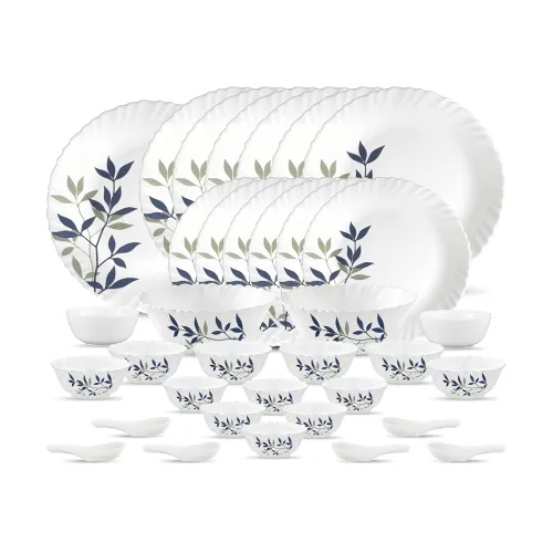Image of La Opala Novo Collection Opal Glass Crockery Dinner Set 35 pcs