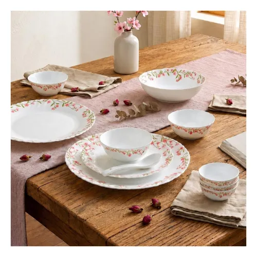 Image of La Opala Novo Opalware Dinner Set, 35 Pcs for Family of 6