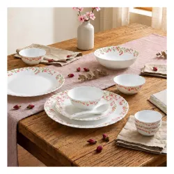 La Opala Novo Opalware Dinner Set, 35 Pcs for Family of 6