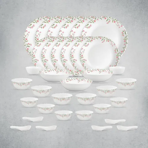 Image of La Opala Opal Glass Crockery Dinner Set