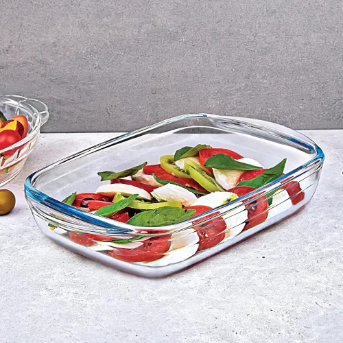 Image of La Opala Rectangular Borosilicate Glass Dish, 750ml