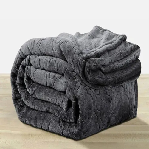 Image of LA VERNE Self Design Double Mink Blanket