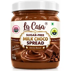 La Casa Sugar-Free Milk Chocolate Spread | Stevia Based | All Natural | Product of India | 350 grams |