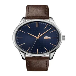 Lacoste Men Blue & Brown Analogue Watch 