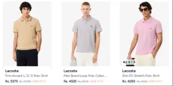 Lacoste Men's Clothing up to 50% Discount