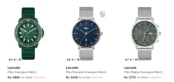 Lacoste Mens Watches up to 63% Discount