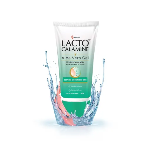 Image of Lacto Calamine Aloe Vera Gel For Face | 150g | Moisturizer For Face With 99% Pure Natural AloeVera, Vitamin E & Glycerin