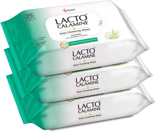 Image of Lacto Calamine Daily Cleansing wipe (75 Wipes)