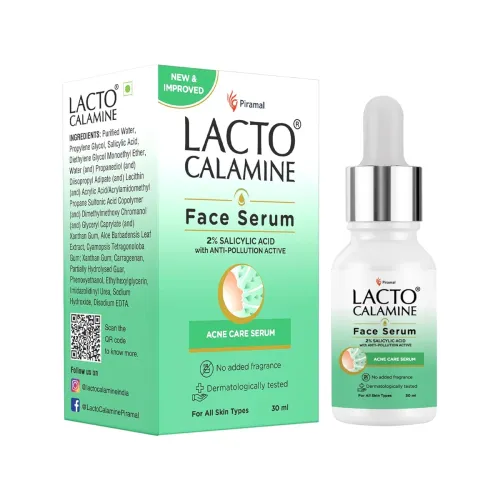 Image of Lacto Calamine 2% Salicylic Acid Face Serum | 30ml | Face Serum For Acne, Blackheads, Oil control, Open Pores & Clear Sk