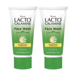 Lacto Calamine Neem Face Wash With Aloe Vera & Turmeric 150ml each- Pack of 2