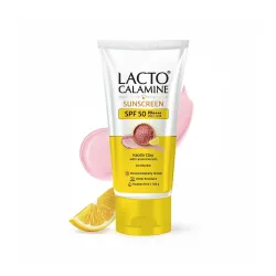 Lacto Calamine Light Weight Sunscreen SPF50 | PA++++ | No White Cast | Broad Spectrum Protect |Non-Sticky | For all skin