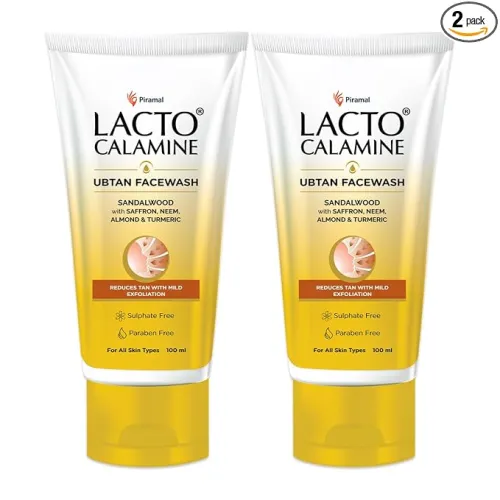 Image of Lacto Calamine Ubtan Face Wash for Glowing Skin 100 ml Pack of 2