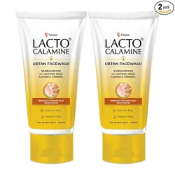 Lacto Calamine Ubtan Face Wash for Glowing Skin 100 ml Pack of 2