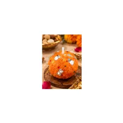 Laddoo Shape Decorative Candle, Indian Mithai Inspired laddoo Diya for Diwali, Pooja & Festive Home Décor, Traditional Sweet Design Candle for Gifting, Table Decoration & Celebrations