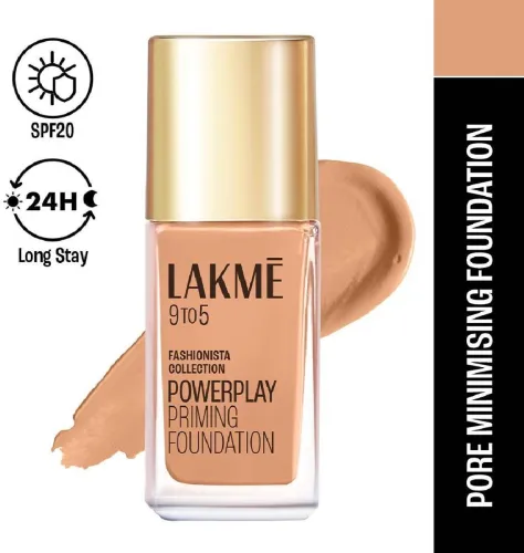 Image of Lakmé 9to5 Powerplay Priming Foundation, Neutral Honey 25ml