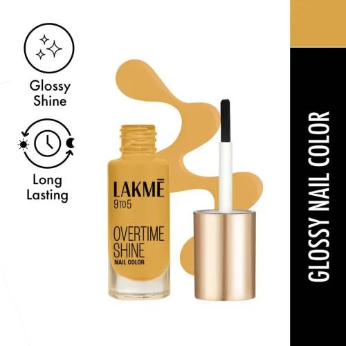Image of Lakmé 9to5 Primer + Gloss Nail Colour Mustard Master