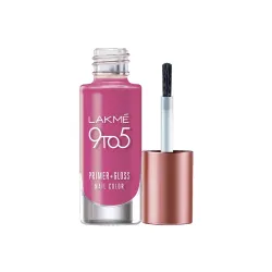 Lakmé 9 to 5 Primer + Gloss Nail Colour, Pink Pace, 6 ml