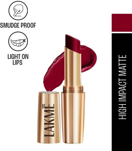 Image of Lakmé 9TO5 Primer + Matte Lip Color (Burgundy Passion, 3.6 g)