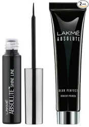 Lakmé Absolute Blur Perfect Makeup Primer, 30g And Lakmé Absolute Shine Liquid Eye Liner, Black, 4.5ml