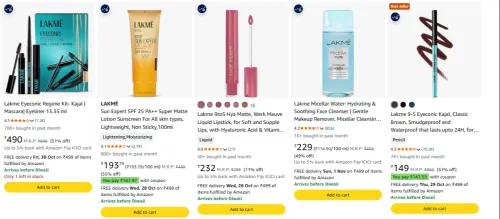 Image of LAKMÉ Beauty Products up to 71% Discount