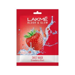 LAKMÉ Blush & Glow Strawberry Sheet Mask, 25 Ml