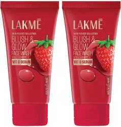 Lakmé Blush & Glow Strawberry Freshness Gel Pack of 2 Face Wash  (300 g)