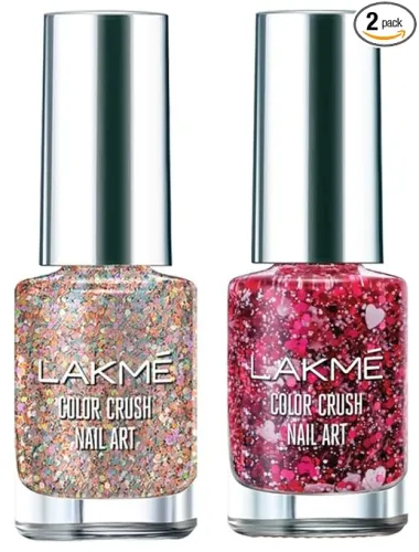 Image of Lakmé Color Crush Nail Art Combo (T3 & G9, 6ml Each)