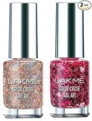 Lakmé Color Crush Nail Art Combo (T3 & G9, 6ml Each)