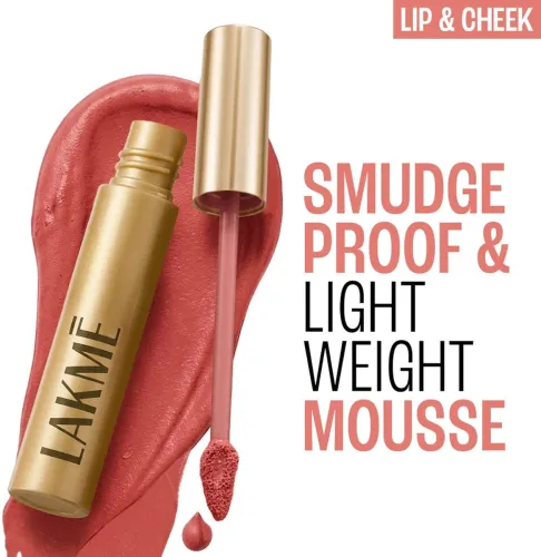 Image of Lakmé Double Duty Lip & Cheek Mousse Matte Lipstick & Soft Blush