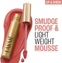 Lakmé Double Duty Lip & Cheek Mousse Matte Lipstick & Soft Blush