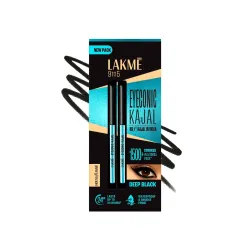 LAKMÉ Eyeconic Black Kajal 0.35 g (Combo Pack of 2) Matte Kohl Liner in a Twist Up Pencil - Waterproof|| Smudge Proof & Long Lasting Eye Makeup