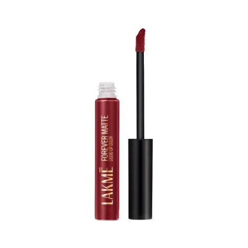 Image of Lakmé Forever Matte Liquid Lip Colour, Crimson Rose, 5.6 ml