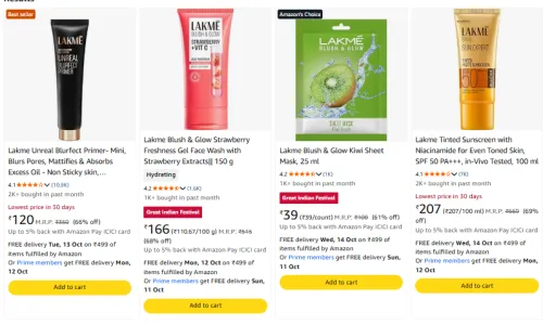 Image of LAKMÉ Lakme at minimum 60% Discount