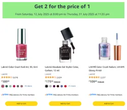  Lakmé Nail Color : Get 2 for the price of 1