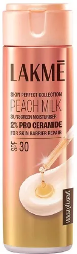 Image of Lakmé Peach Ceramide Moisturizer with SPF 30| For Dry, Normal & Sensitive Skin  (200 ml)