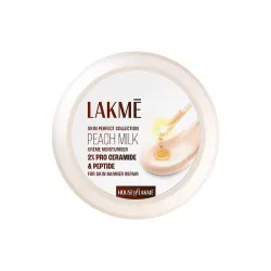 Lakmé Peach Milk Creme Moisturizer with 2% Pro-Ceramide & Peptides | Repairs Damaged Skin Barrier & Gives Intense Hydrat