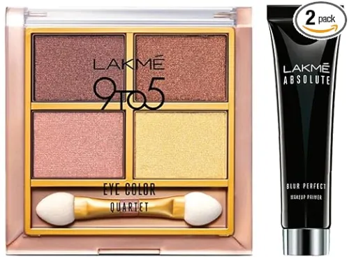 Image of Lakmé Blur Primer 30g + 9 to 5 Eye Shadow Desert Rose Combo