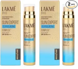 LAKMÉ Sun Expert 1% Hyaluronic water-light Sunscreen gel SPF 50 Pa++++ Best for Oily Skin | Even toned & Glowing Skin | 
