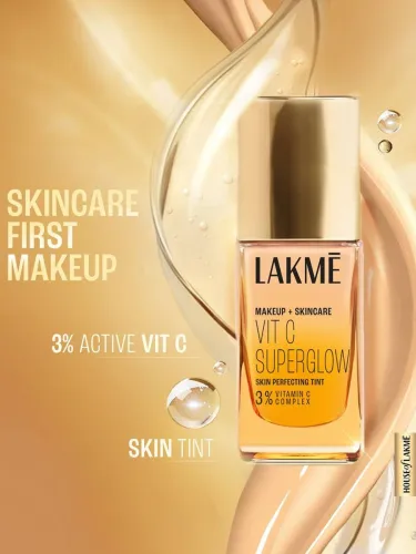 Image of Lakmé VitC Srglow Skin Perfecting Tint Warm Crme W120 Foundation