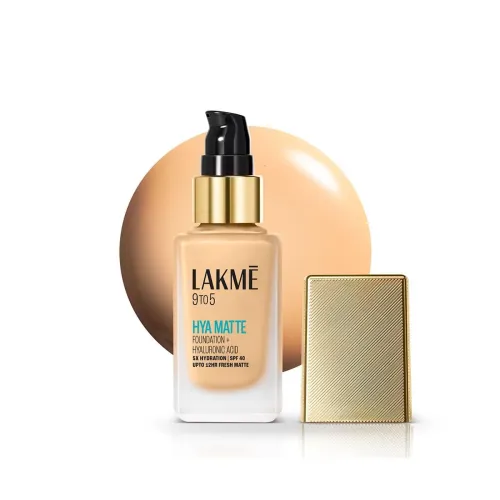 Image of Lakme 9to5 Hya Matte Foundation Warm Creme – 25ml