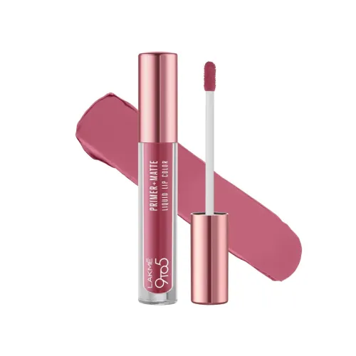 Image of LAKME 9 to 5 Primer + Matte Liquid Lipstick - Mp1 Everyday Pink, 4.2 ml